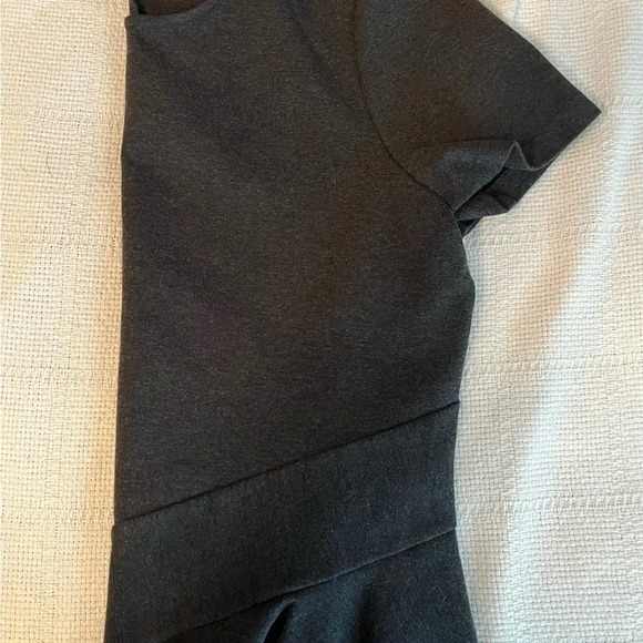 Woman’s J.Crew Blouse/medium/Heather gray/Ruffle flair bottom with short sleeves - Picture 15 of 15